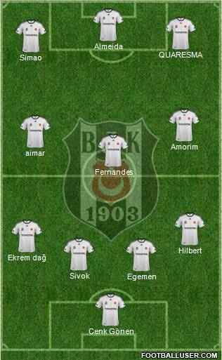Besiktas JK Formation 2012