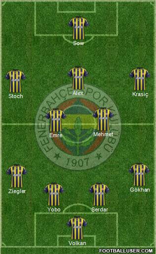 Fenerbahçe SK Formation 2012