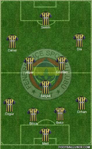 Fenerbahçe SK Formation 2012