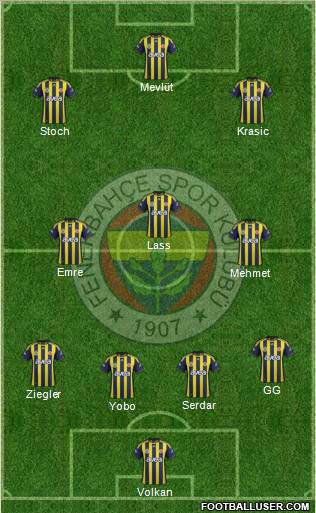 Fenerbahçe SK Formation 2012