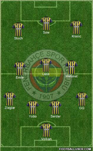 Fenerbahçe SK Formation 2012