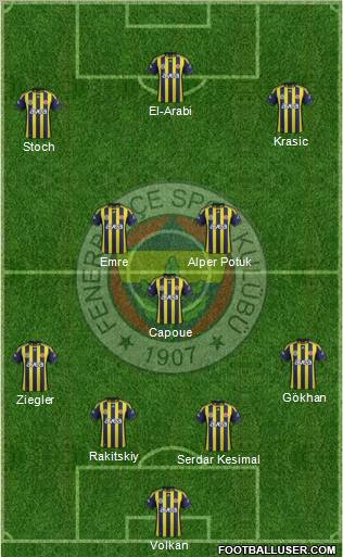 Fenerbahçe SK Formation 2012