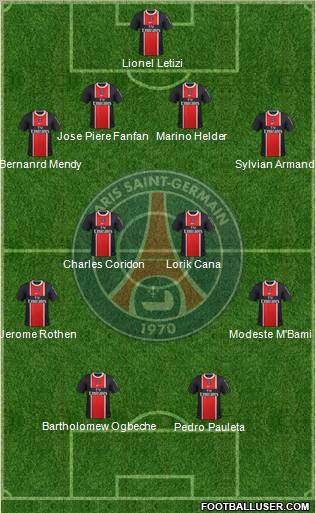 Paris Saint-Germain Formation 2012