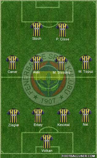Fenerbahçe SK Formation 2012