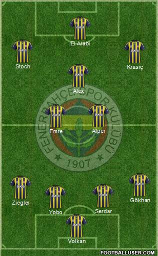 Fenerbahçe SK Formation 2012