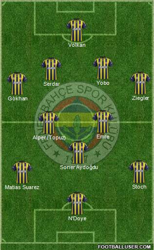 Fenerbahçe SK Formation 2012