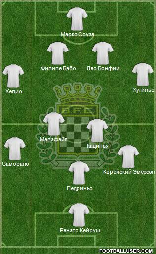 Boavista Futebol Clube - SAD 4-3-1-2 football formation