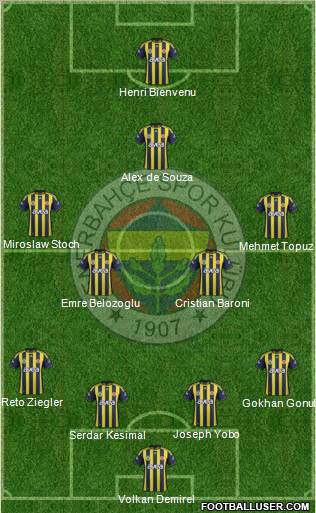 Fenerbahçe SK Formation 2012