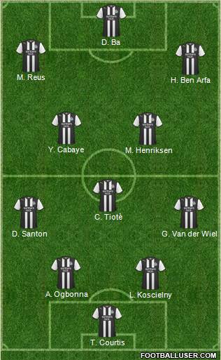 Newcastle United Formation 2012