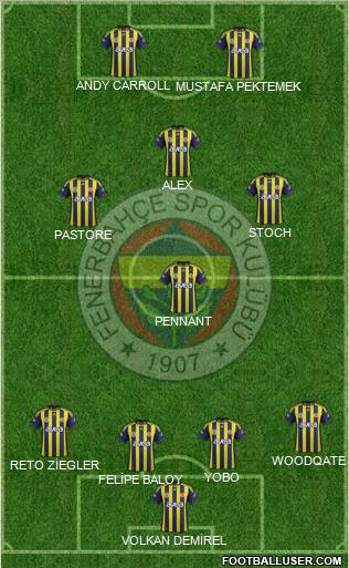 Fenerbahçe SK Formation 2012