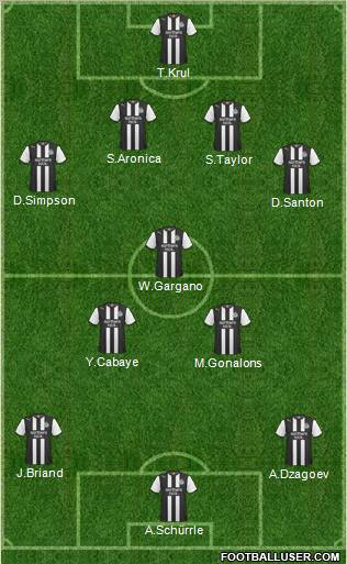Newcastle United Formation 2012