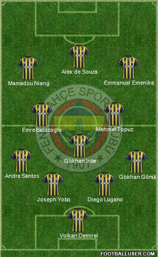 Fenerbahçe SK Formation 2012