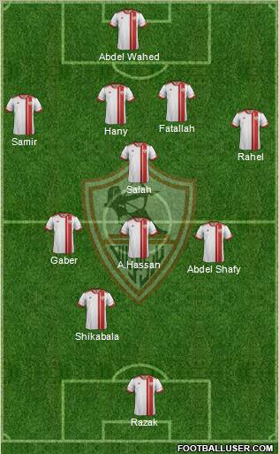 Zamalek Sporting Club 4-1-4-1 football formation