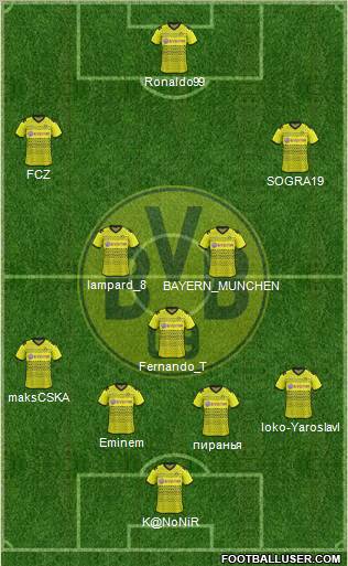 Borussia Dortmund Formation 2012