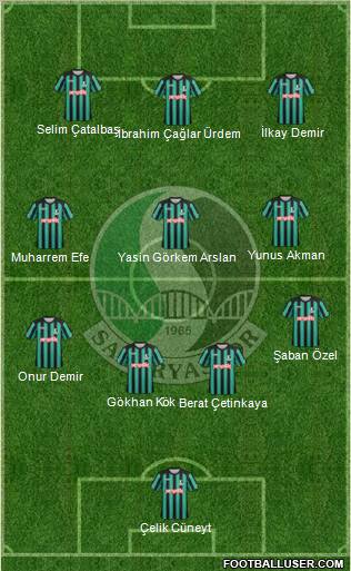 Sakaryaspor A.S. Formation 2012