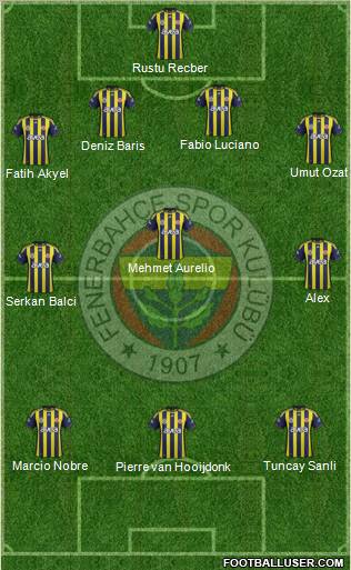 Fenerbahçe SK Formation 2012