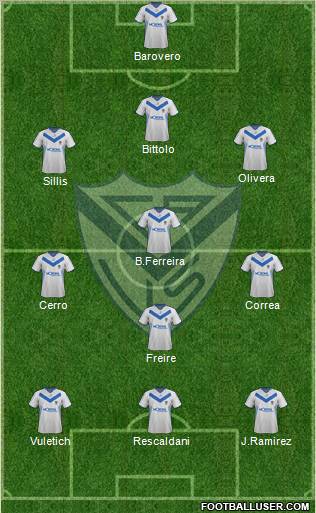Vélez Sarsfield Formation 2012