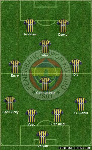 Fenerbahçe SK Formation 2012