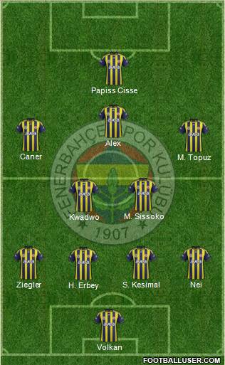 Fenerbahçe SK Formation 2012