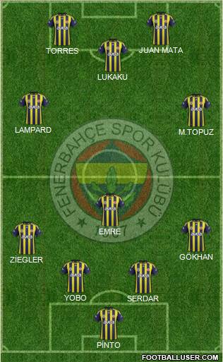 Fenerbahçe SK Formation 2012