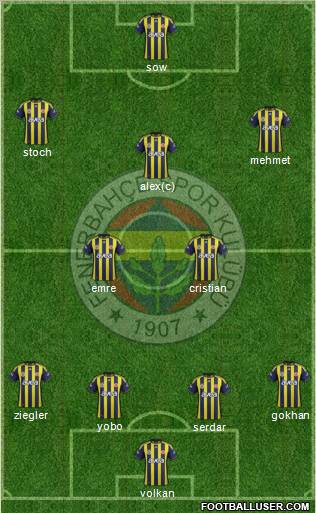 Fenerbahçe SK Formation 2012