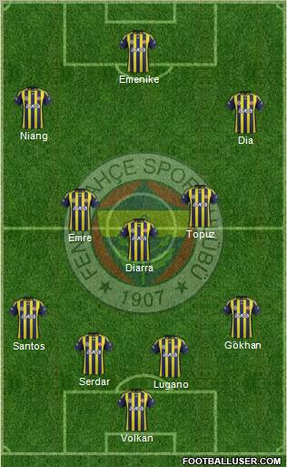 Fenerbahçe SK Formation 2012