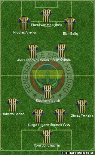 Fenerbahçe SK Formation 2012