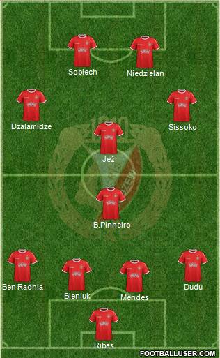 Widzew Lodz Formation 2012