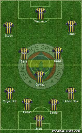 Fenerbahçe SK Formation 2012