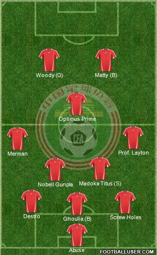 China 3-4-3 football formation