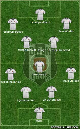 Besiktas JK Formation 2012