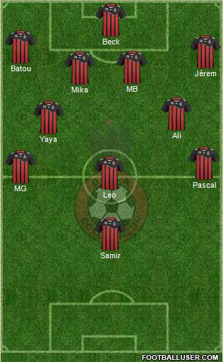 OGC Nice Côte d'Azur Formation 2012