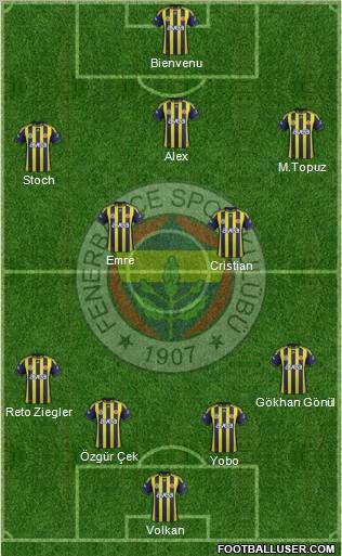 Fenerbahçe SK Formation 2012