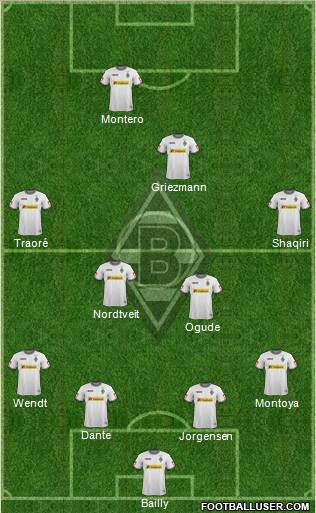 Borussia Mönchengladbach Formation 2012