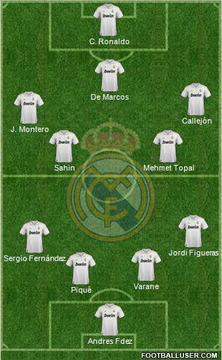 Real Madrid C.F. Formation 2012