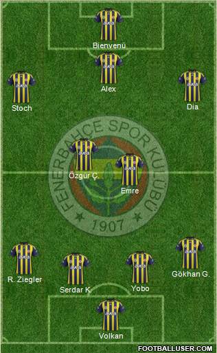Fenerbahçe SK Formation 2012