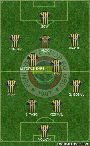 Fenerbahçe SK Formation 2012