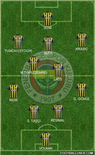 Fenerbahçe SK Formation 2012