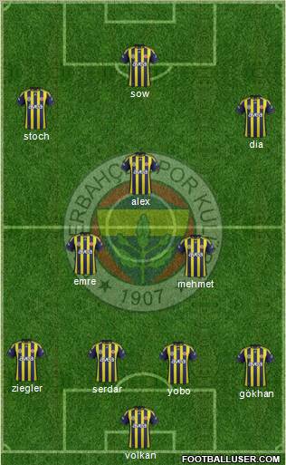 Fenerbahçe SK Formation 2012