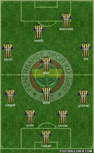 Fenerbahçe SK Formation 2012