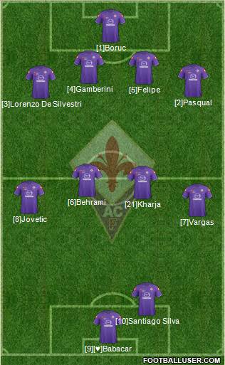 Fiorentina Formation 2012