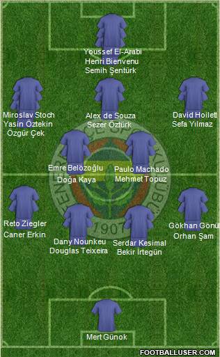 Fenerbahçe SK Formation 2012