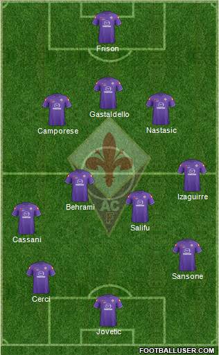 Fiorentina Formation 2012