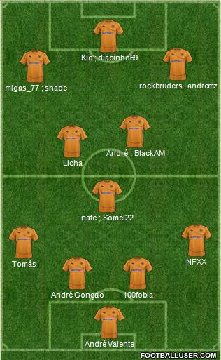 Wolverhampton Wanderers Formation 2012