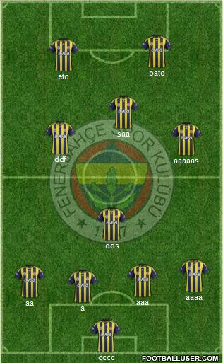 Fenerbahçe SK Formation 2012