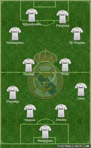 Real Madrid C.F. Formation 2012