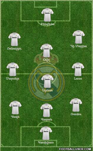 Real Madrid C.F. Formation 2012