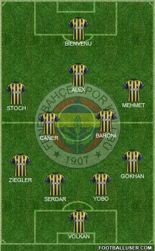 Fenerbahçe SK Formation 2012
