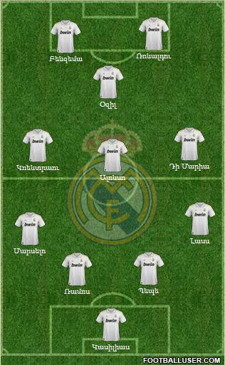 Real Madrid C.F. Formation 2012