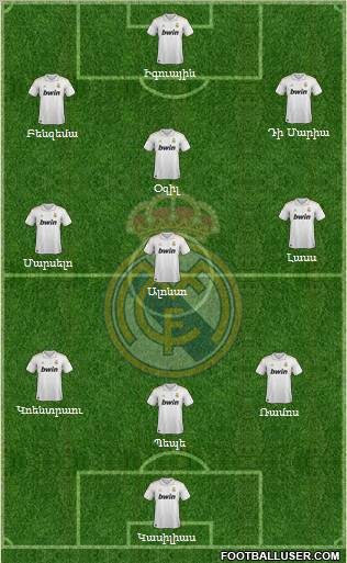 Real Madrid C.F. Formation 2012